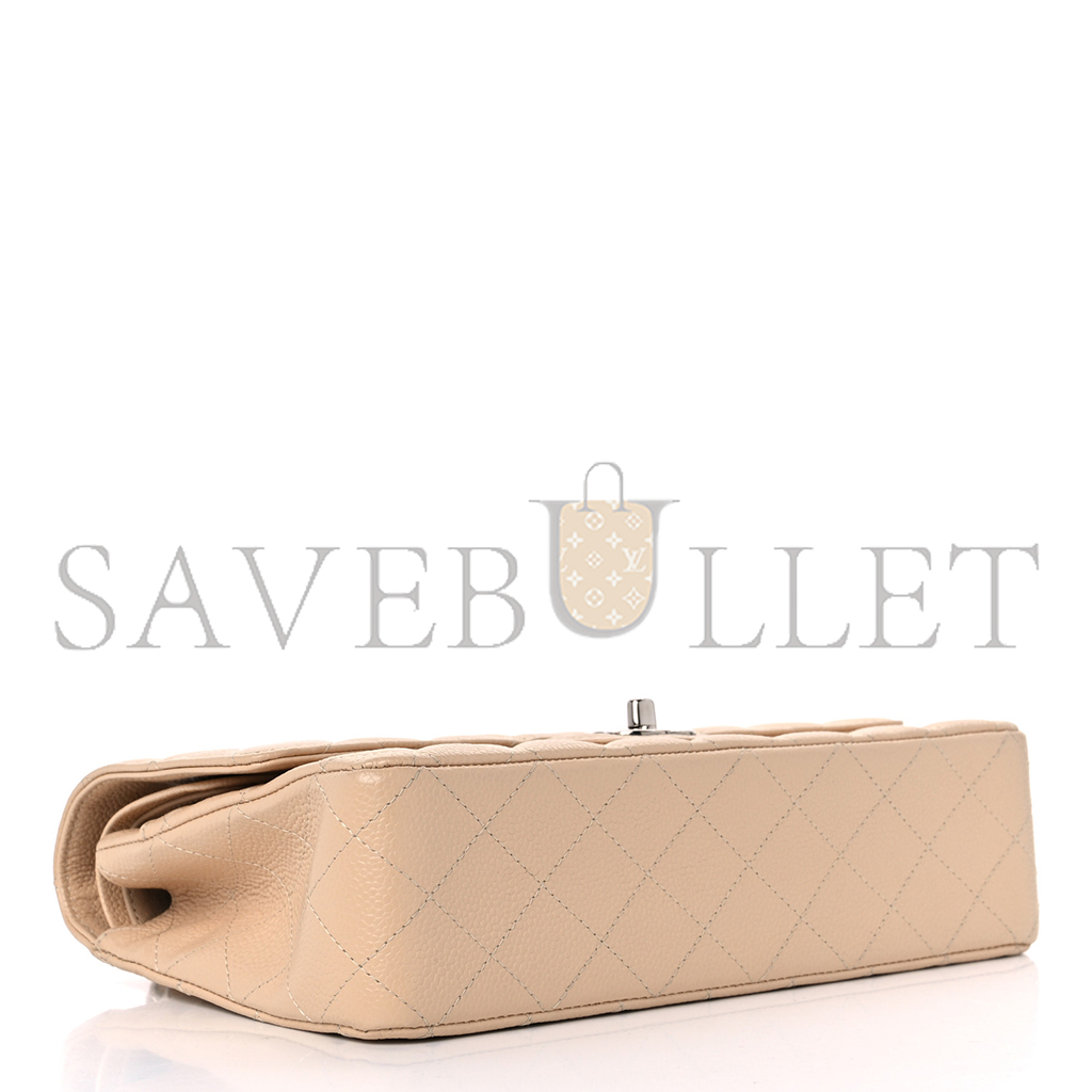 Ch*el master medium cf silver buckle (25.5*15.5*6.5cm)